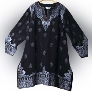 Anthropology 100% SILK BIBA Beautiful EMBROIDERED LADIES TOP💖💖 X Small 💖